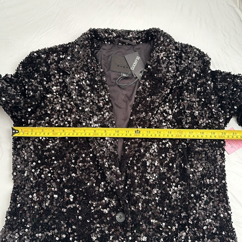 Blank NYC Break the Bank black velvet sequin blazer - Picture 8 of 13